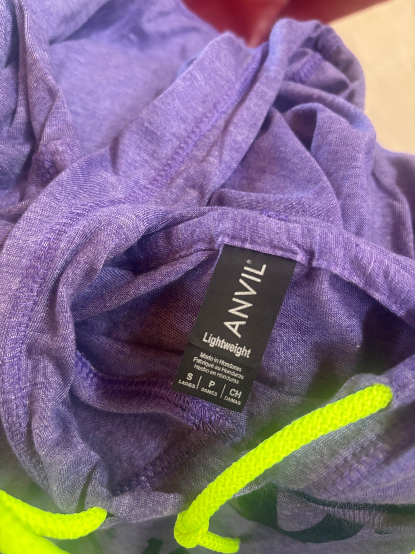 Women’s LS lightweight hoodie Heather Purple- Circle logo