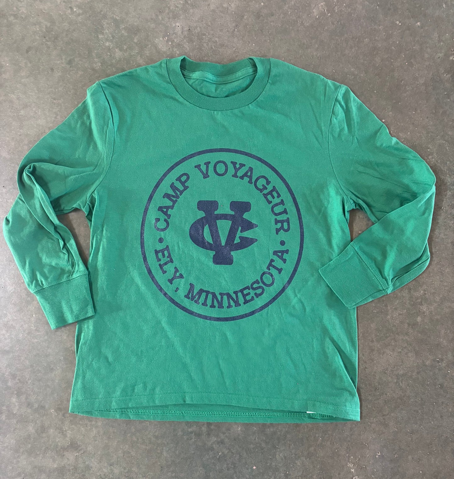 YL LS solid Forest Green - Circle logo