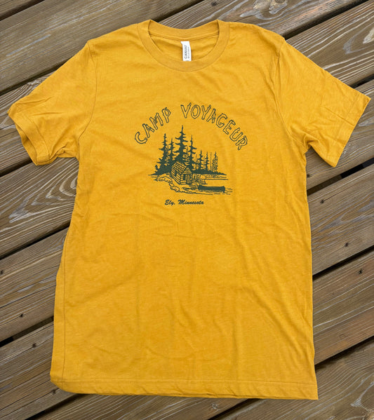 T-shirt Cabin logo- Mustard- Cabin logo 75th (CV26)