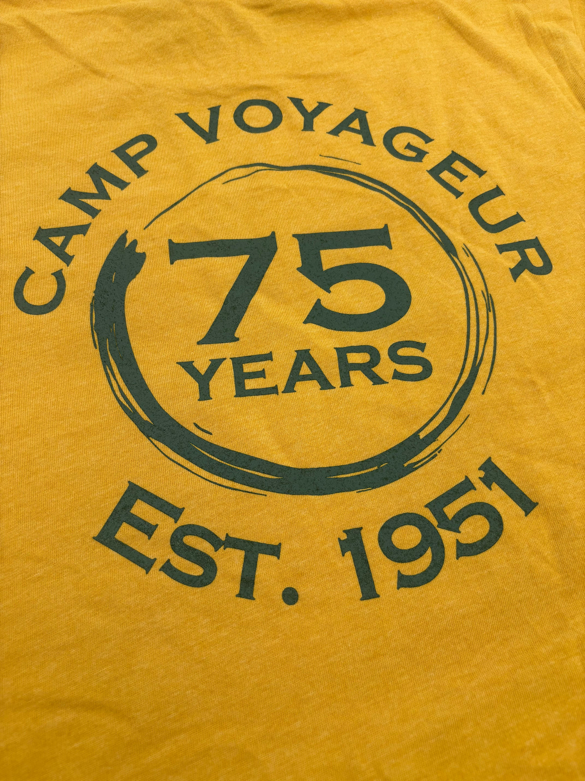 T-shirt Cabin logo- Mustard- Cabin logo 75th (CV26)
