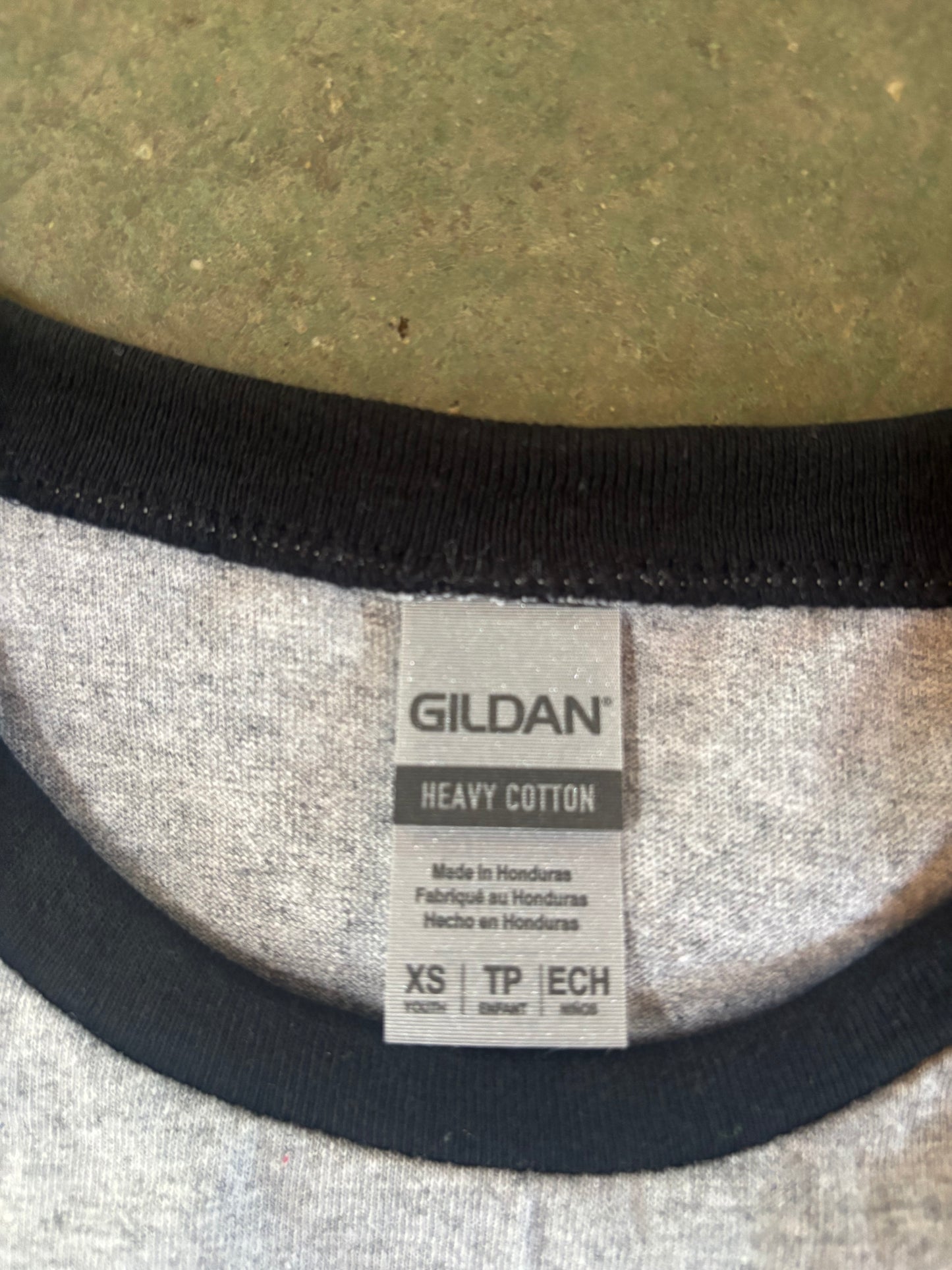 YXS Baseball 3/4 sleeve Grey/ Black sleeves - Circle logo