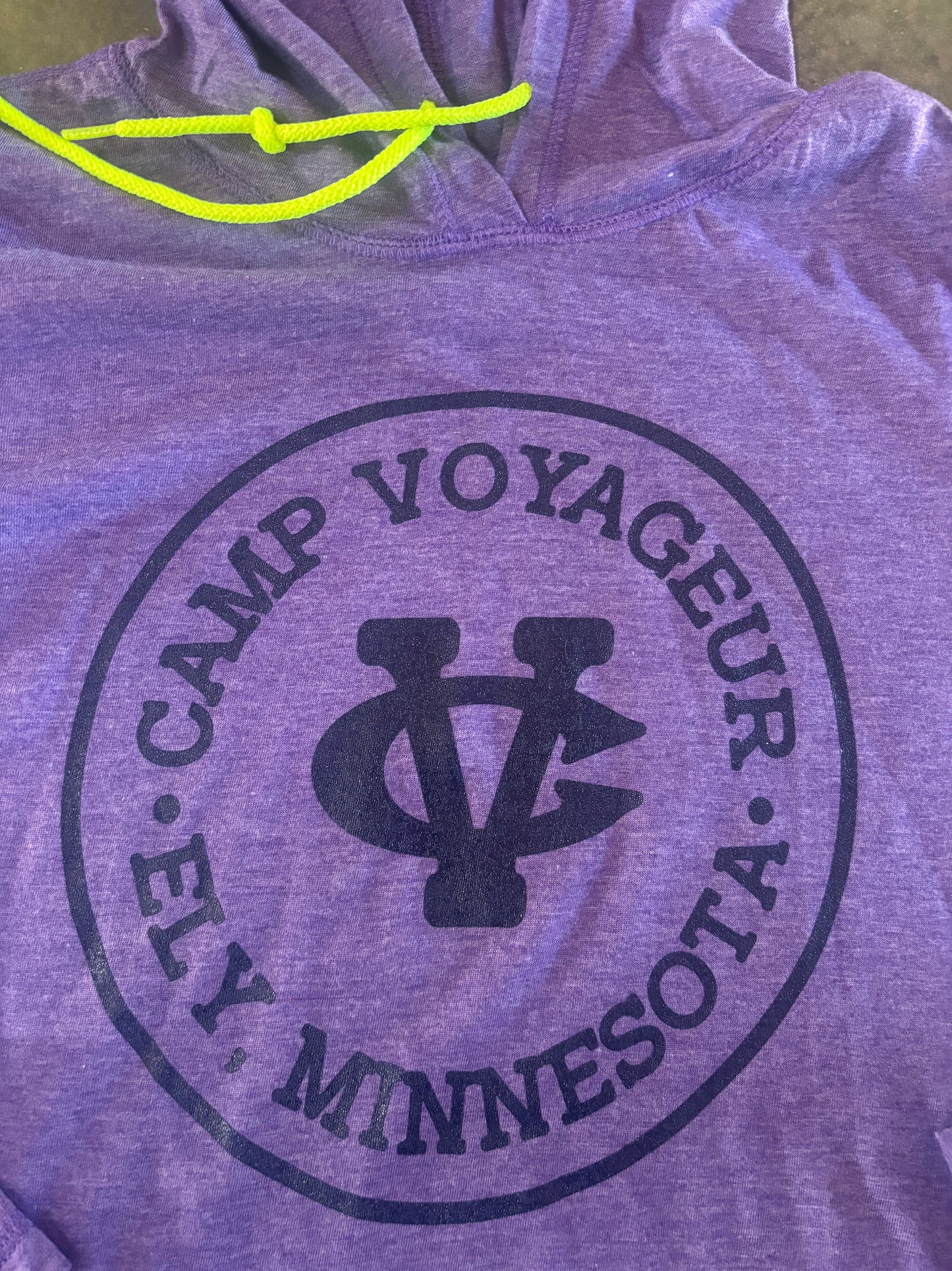 Women’s LS lightweight hoodie Heather Purple- Circle logo