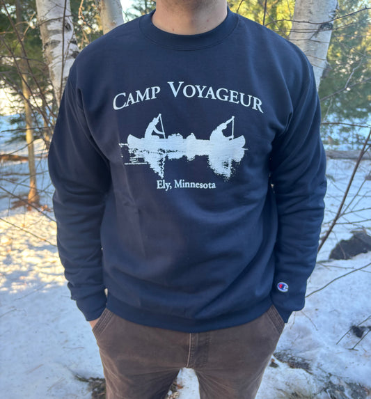 Navy Sweater Crew neck CV Canoe logo- (SW-25- Navy)