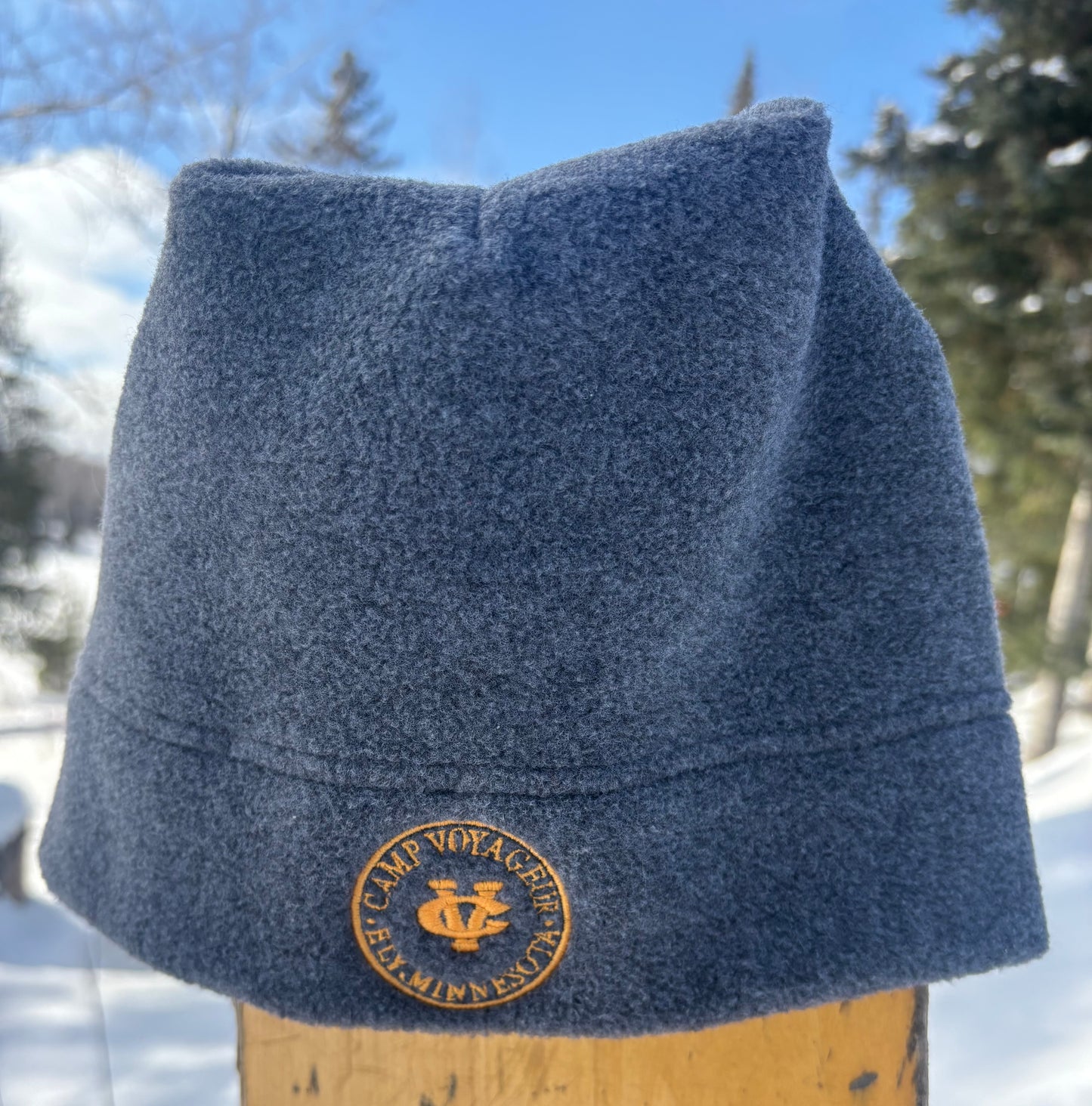 Grey Fleece beanie w/ CV embroidered -(FB-25 Grey)