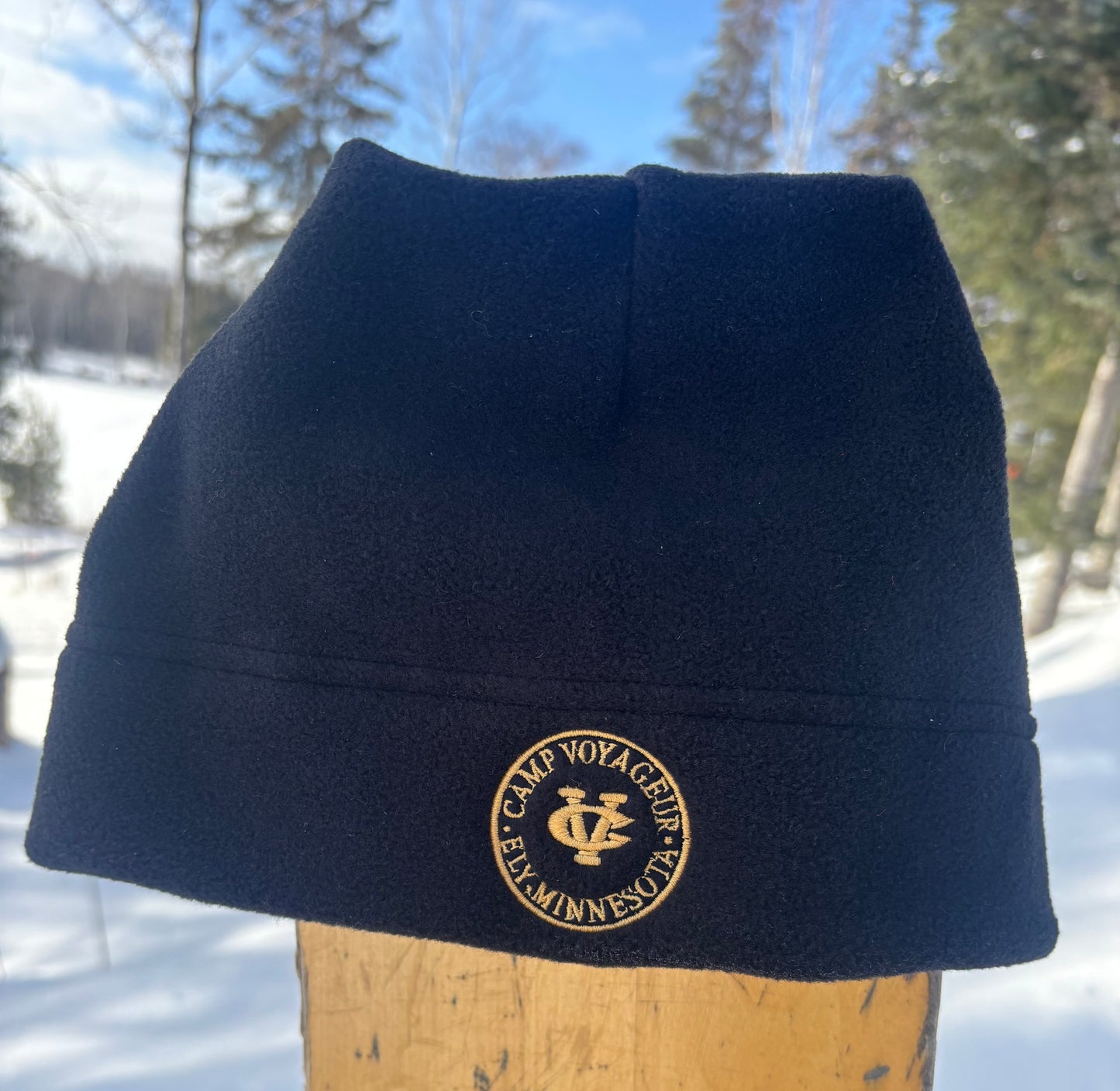Black Fleece beanie w/ CV embroidered -(FB-25 Black)
