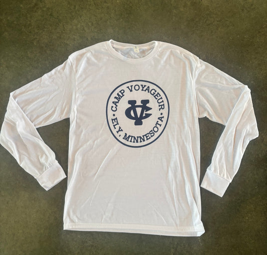 M LS solid White - Circle logo