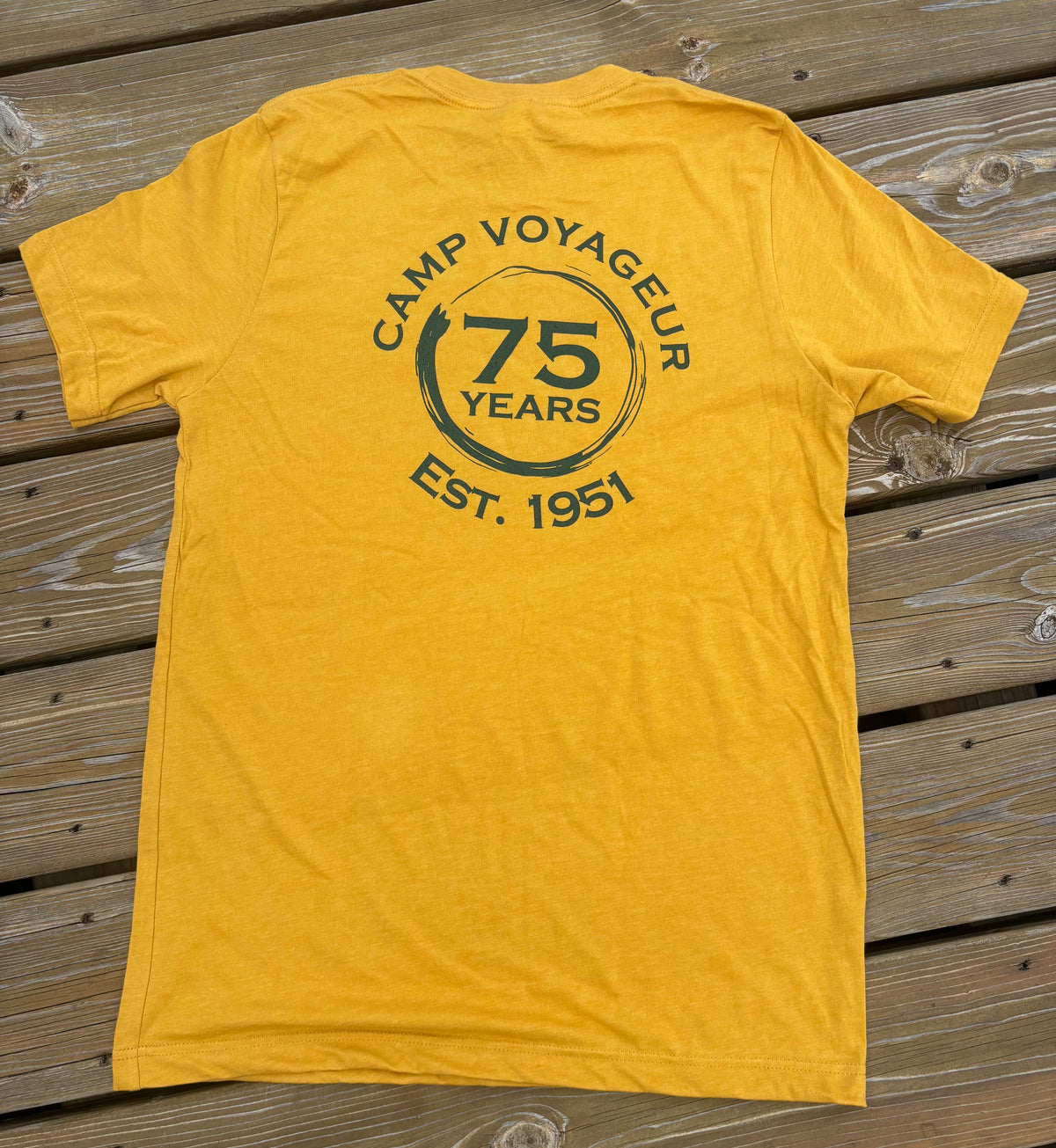 T-shirt Cabin logo- Mustard- Cabin logo 75th (CV26)