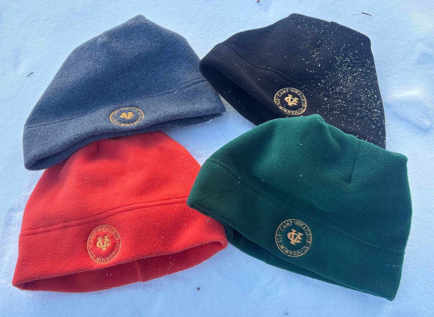 Green Fleece beanie w/ CV embroidered -(FB-25 Green)