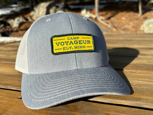 CV Trucker hat w/ CV Rectangular Patch- H. Grey/ L. Grey (RPH-24 HG/LG)