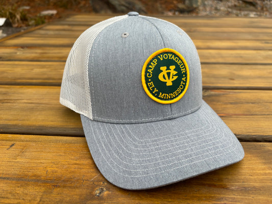 CV Trucker hat w/ CV Circle Patch- Heather Grey/ Light Grey (TH-24 HG/LG)