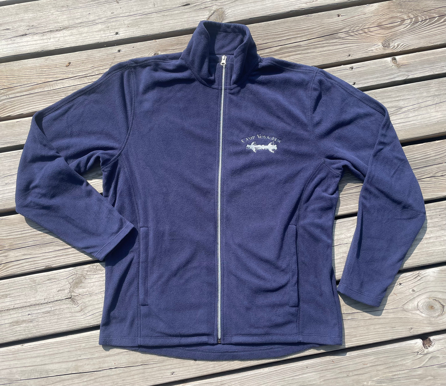 LIMITED- Fleece Full Zip- CV Canoe logo Embroidery- Navy (F16)