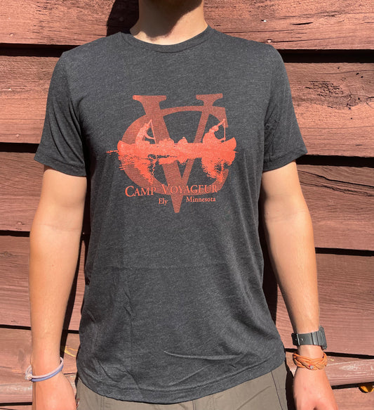 T-shirt CV Canoe logo- Heather Charcoal (T-18)