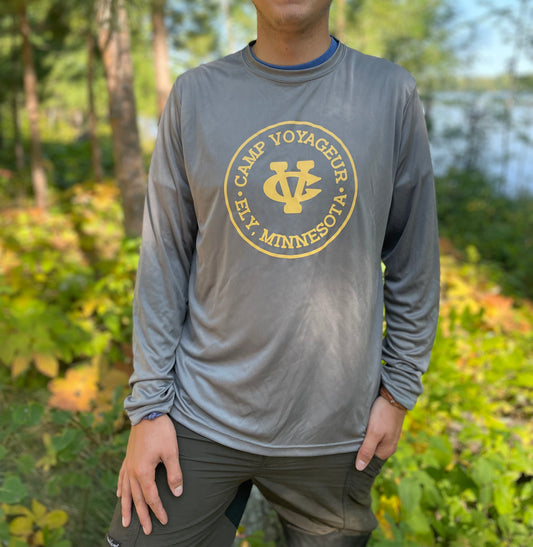 Long Sleeve Athletic- CV Circular Logo- Tan (ZP22)