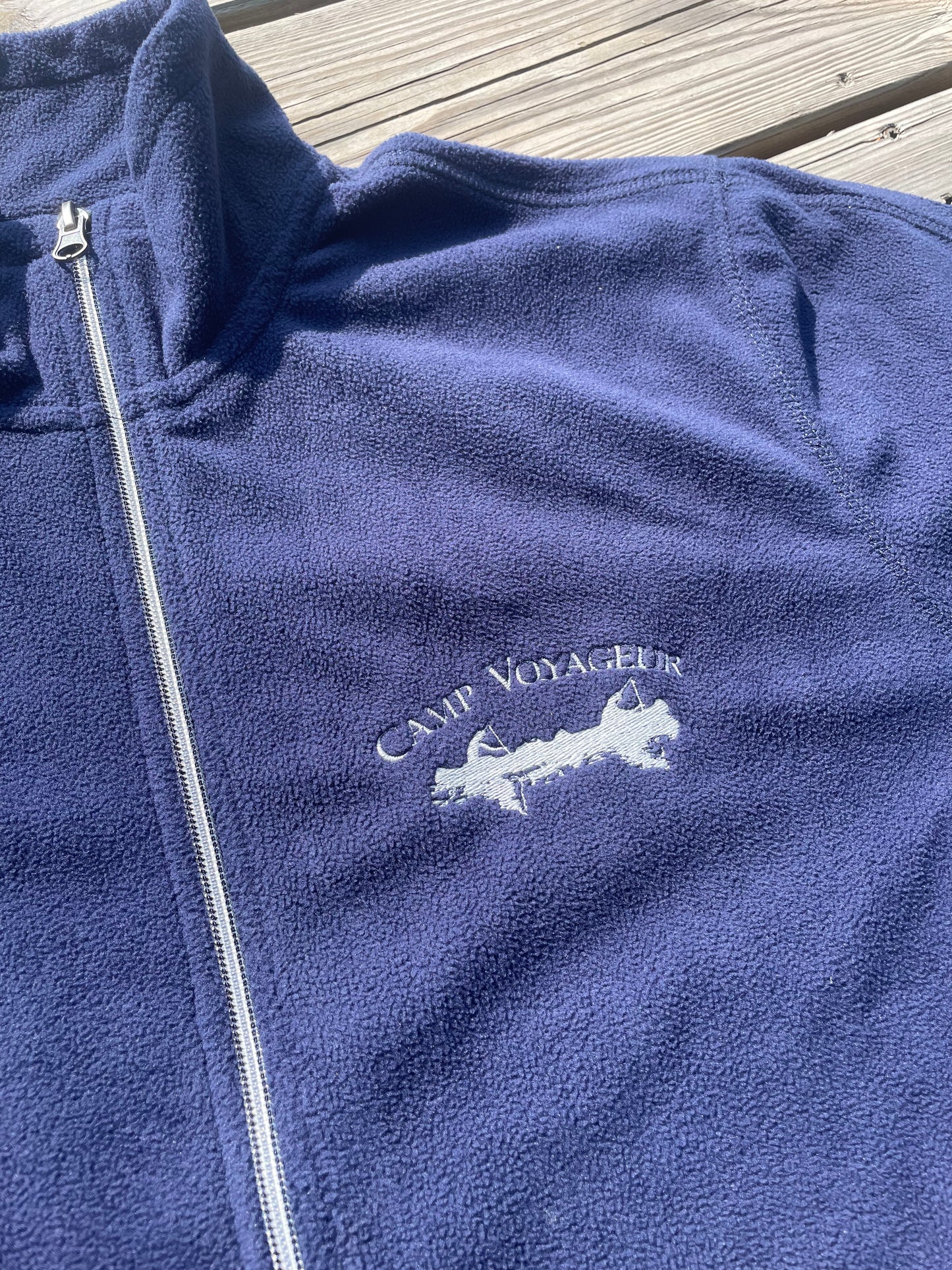 LIMITED- Fleece Full Zip- CV Canoe logo Embroidery- Navy (F16)