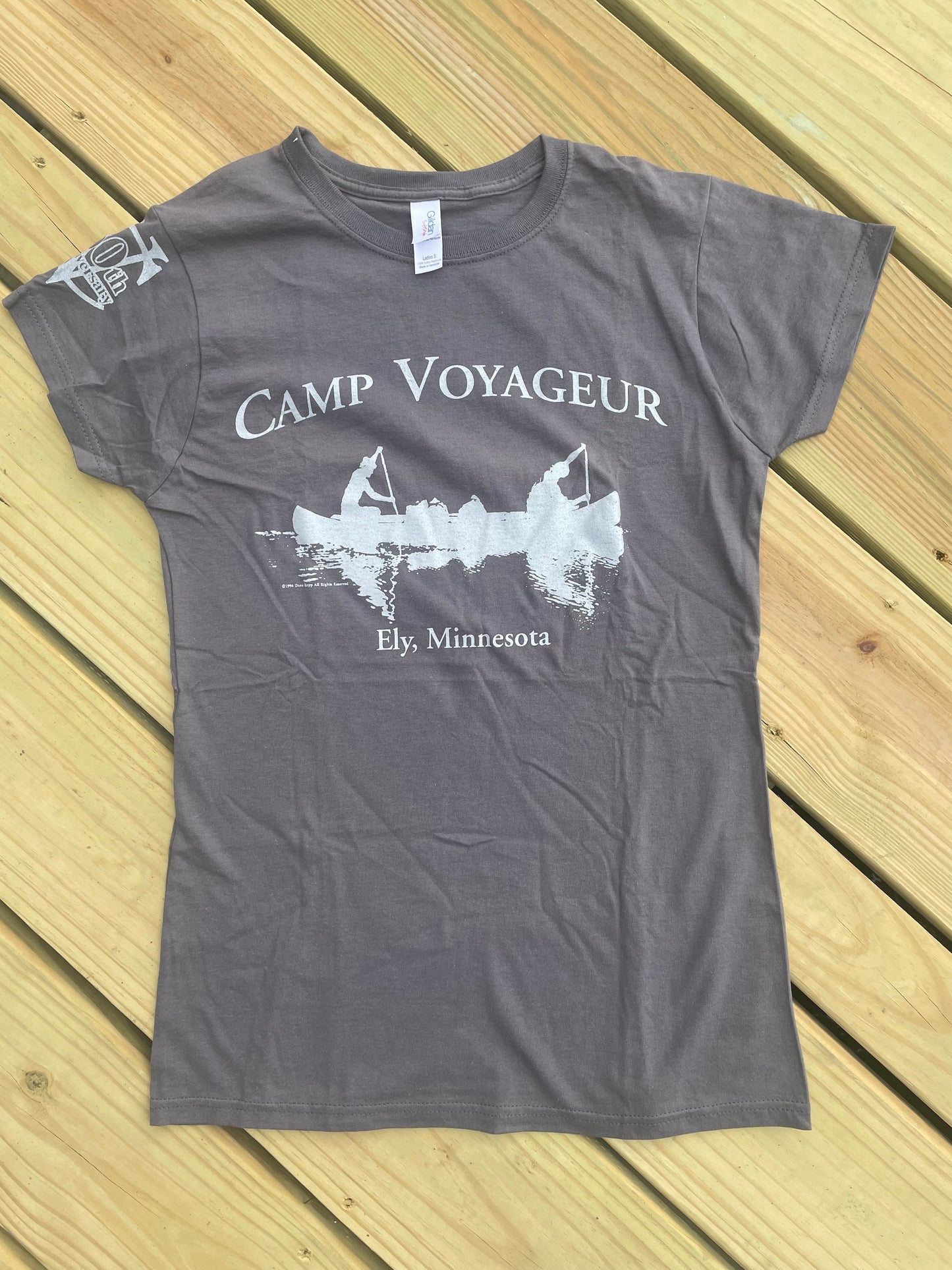 WOMEN'S T-shirt- CV Canoe logo- Slate Grey (LT11)