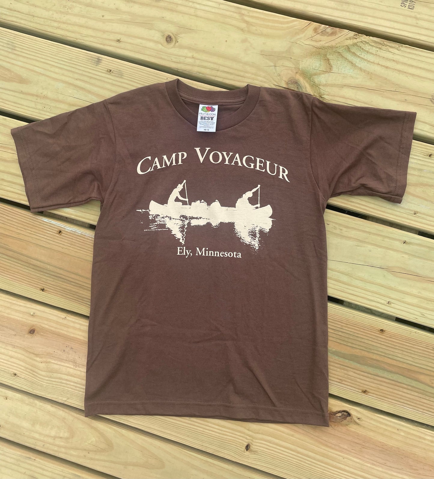 LIMITED- YOUTH T-shirt CV Canoe logo- Brown (YB06)